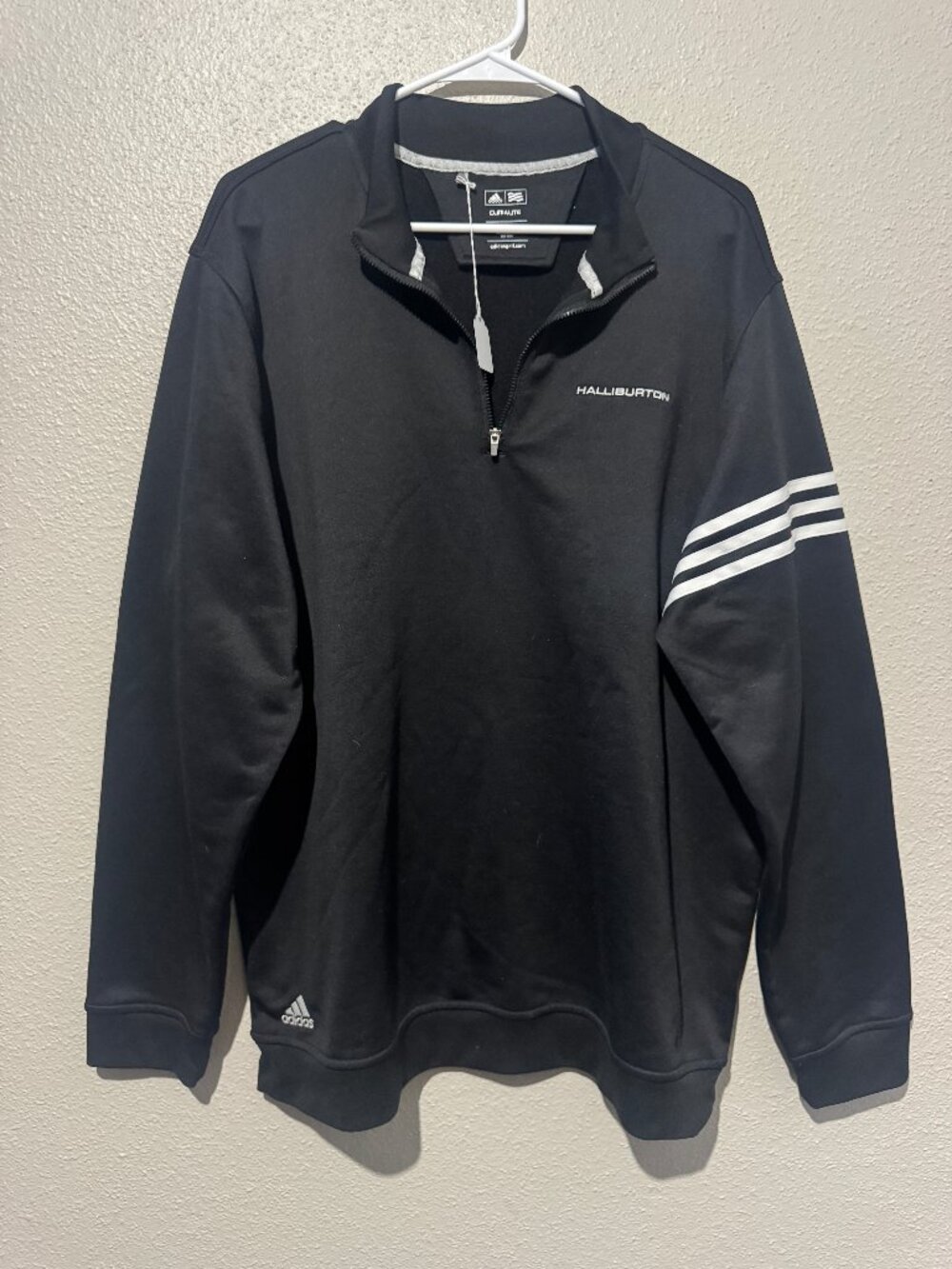 Adidas Golf Climalite black quarter-zip pullover